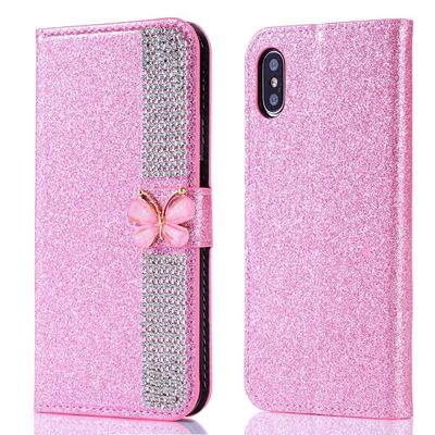 Flash Pulver Elektroplattierte Diamant-Inlay-Telefonschutz für Iphone Xr Xs 11 12 13 14 Pro Max Zelldeckel
