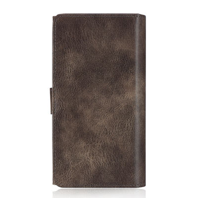 Stoßsichere lederne Telefon-Kästen schmutzfester Flip Card Holder Wallet PUs