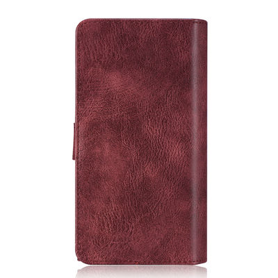 Stoßsichere lederne Telefon-Kästen schmutzfester Flip Card Holder Wallet PUs