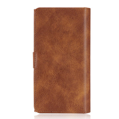 Stoßsichere lederne Telefon-Kästen schmutzfester Flip Card Holder Wallet PUs