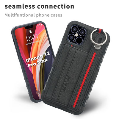 Lanyard Strap Leather Phone Cases für Iphone 14 13 Scratchproof