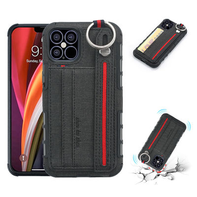 Lanyard Strap Leather Phone Cases für Iphone 14 13 Scratchproof