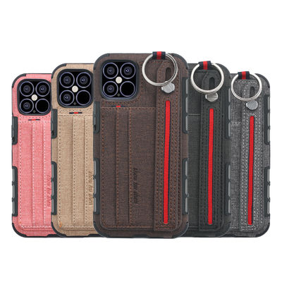 Lanyard Strap Leather Phone Cases für Iphone 14 13 Scratchproof