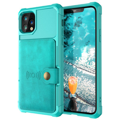 Soem-Telefon-lederner Geldbörsen-Kasten stoßsicherer Magsafing-Kartenhalter für Iphone 14