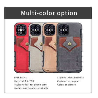 Lederner Fall lederner Telefon-Kasten-lederner Geldbörsen-Telefon-Kasten Iphone