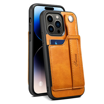 Lederner Fall lederner Telefon-Kasten-lederner Geldbörsen-Telefon-Kasten Iphone Luxus