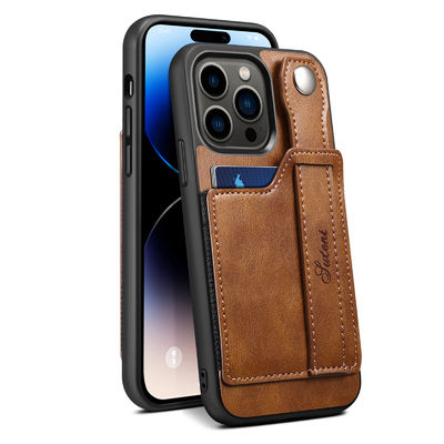 Lederner Fall lederner Telefon-Kasten-lederner Geldbörsen-Telefon-Kasten Iphone Luxus