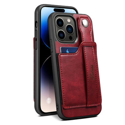 Lederner Fall lederner Telefon-Kasten-lederner Geldbörsen-Telefon-Kasten Iphone Luxus