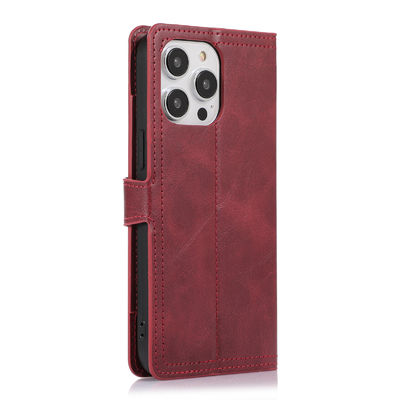 Echter lederner Telefon-Kasten-lederner Luxusfall lederner Geldbörsen-Telefon-Kasten Iphone