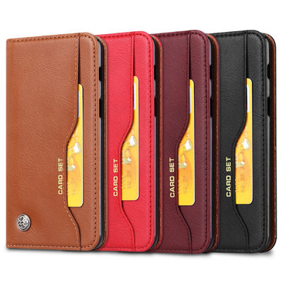 Lederner Fall vorzüglicher lederner Telefon-Kasten-lederner Geldbörsen-Telefon-Kasten Iphone
