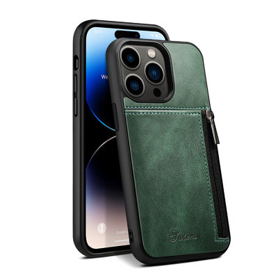 Echter lederner Telefon-Kästen Luxus-Iphone-Geldbörsen-Kasten modern