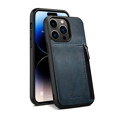 Echter lederner Telefon-Kästen Luxus-Iphone-Geldbörsen-Kasten modern
