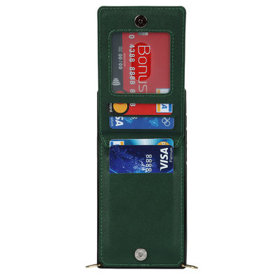 Lederne Telefon-Luxuskästen echter lederner Iphone-Geldbörsen-Kasten
