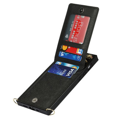 Lederne Telefon-Luxuskästen echter lederner Iphone-Geldbörsen-Kasten