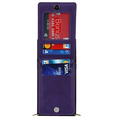 Lederne Telefon-Luxuskästen echter lederner Iphone-Geldbörsen-Kasten