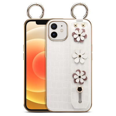 Kundengebundene Fahrwerk-Telefon-Kasten-PU überziehen stoßsicheren Lanyard Strap mit Leder