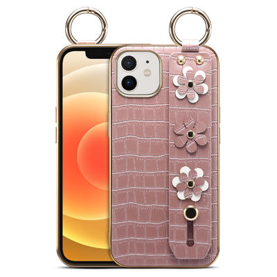 Kundengebundene Fahrwerk-Telefon-Kasten-PU überziehen stoßsicheren Lanyard Strap mit Leder