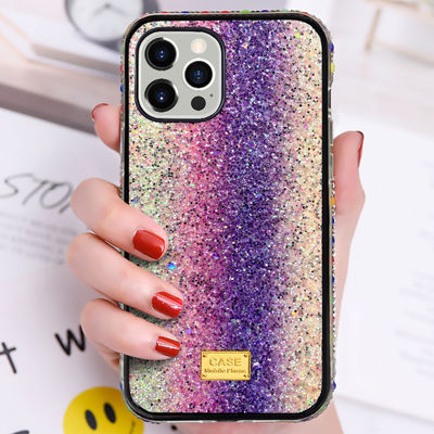 Glanzendes Handygehäuse Luxus-Diamantenschutz-Rückgehäuse für iPhone 13 12 Promax