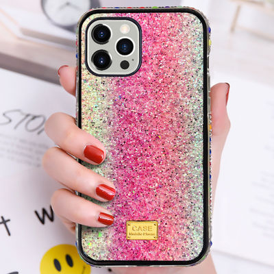 Glanzendes Handygehäuse Luxus-Diamantenschutz-Rückgehäuse für iPhone 13 12 Promax