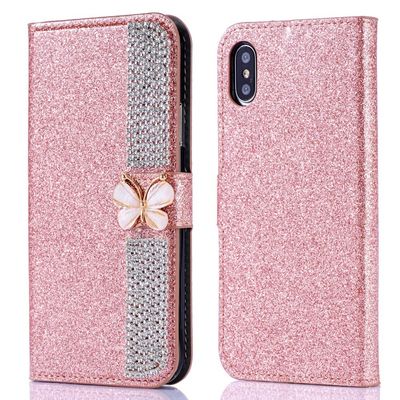 Flash Pulver Elektroplattierte Diamant-Inlay-Telefonschutz für Iphone Xr Xs 11 12 13 14 Pro Max Zelldeckel