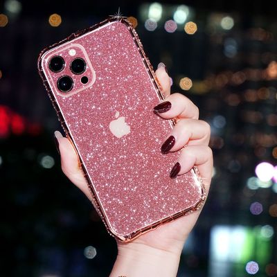 Luxus Glitter Bling Diamant Transparent Weiches Telefongehäuse Für iPhone 14 13 12 Pro Max 11 XS XR 8 Plus