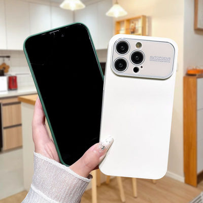 Große Fenster schlagdichte Telefonhülsen für Iphone 15 Flüssiges Silikon Telefon Volldeckel