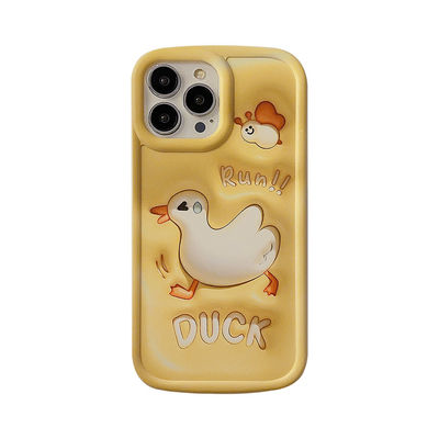 Stereoskopische 3D Fun Duck Apple Phone Case für iPhone 11 12 14 13 14pro Max Vollpackung